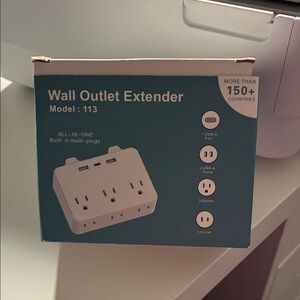 Othr Wall Outlet Extender - Blue and White. NIB